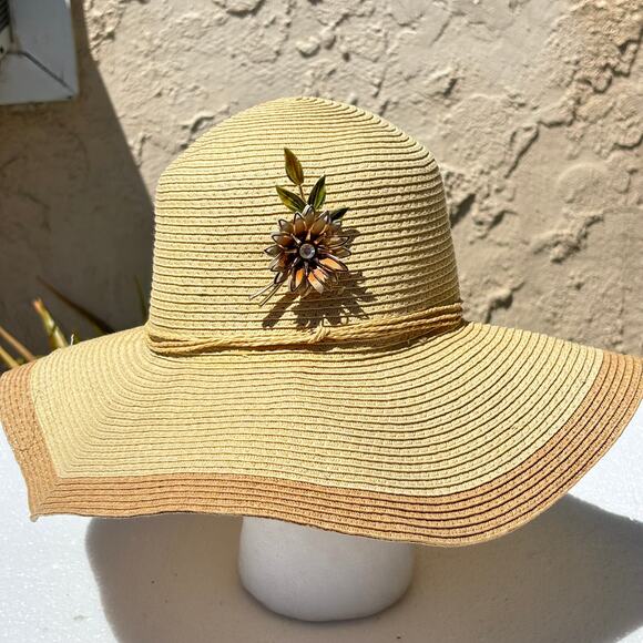 Womens Floral Sun Hat. - Picture 1 of 5